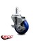 Service Caster 3.5'' Blue Poly Wheel Swivel 7/16'' Grip Ring Stem Caster with Brake SCC-GR20S3514-PPUB-BLUE-TLB-716138 - alternate 2